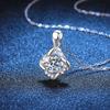 Moissanite Necklace Rotating Windmill Pendant 1 Carat D Color Gemstone Necklace Certified GRA Jewelry Women Gift