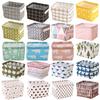 Decorative Storage Bin with Handle Cotton Flax Widely Usage Organizer Basket Office Supplies
