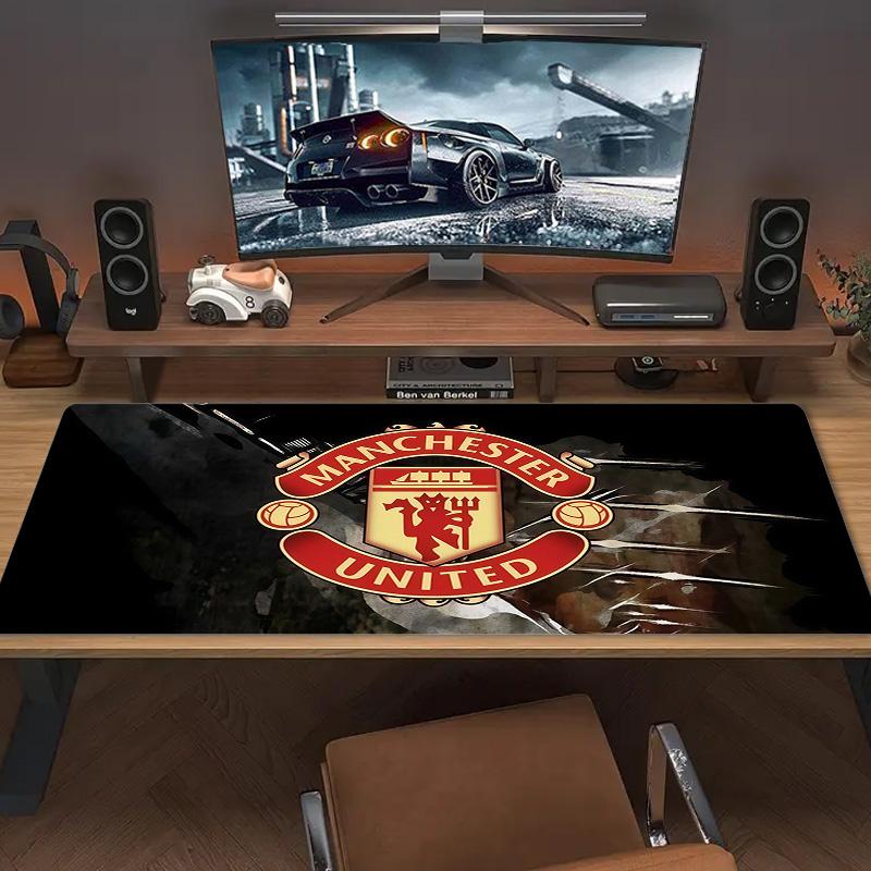 Man United3 Print Cushion Non-slip Laptop Tablet Big Mousepad XXL Mat Mini PC Playmat With Lock Edge