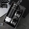 Portable Stainless Steel Thermos Cup Set with Three Lids, Laser-Engraved Logo, Ideal for Business Events