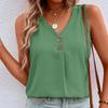 Womens  Casual Long Sleeve Round Neck Chambray Blouse Top