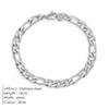 EManco Female Figaro Link Chain Stainless Steel Bracelet Gold Charm Bracelets Chain Bracelets for Women Man Gifts
