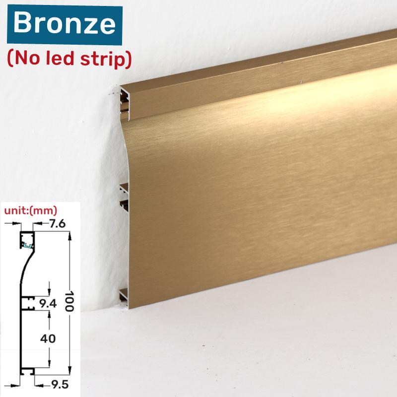 H10cm(3.94inch) Ultra-thin Skirting Baseboard LED Aluminum Profile Strip Wall Edge Backlight Waist Line Corner Kitchen Bar Light