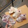 Kinderschoenen Sport 2026 Lente en Herfst Nieuw Meisjes Mode Casual Slijtvast Student Mesh Ademend Hardloopschoenen