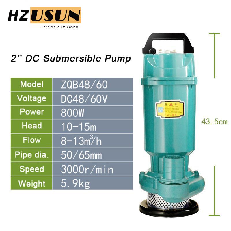 Portable DC Brushless Submersible Pump 48V 60 V Battery Car Water Pump High Lift Large Flow Solar Clean Dewatering Water Pump