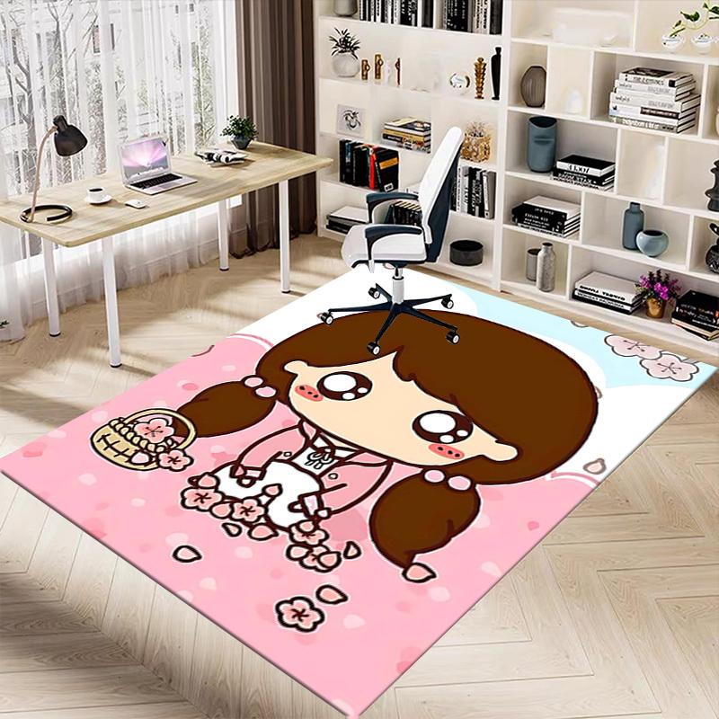1PC Chibi Sakura Extra Large Non-Slip Floor carpet, Office, family, bedroom, Studio - Large Area Rug Indoor Rugs, Vibrant Colors-A303