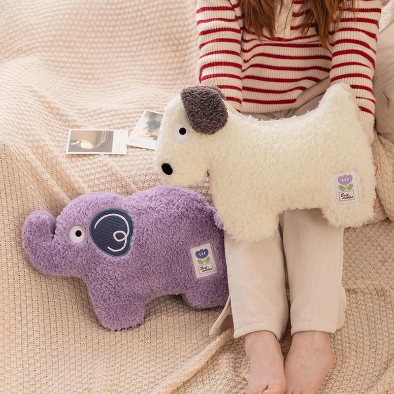 Elephant Adorable Rabbit Dog Stuffed Cushion For Bedroom Sofa Decor Plush Toy