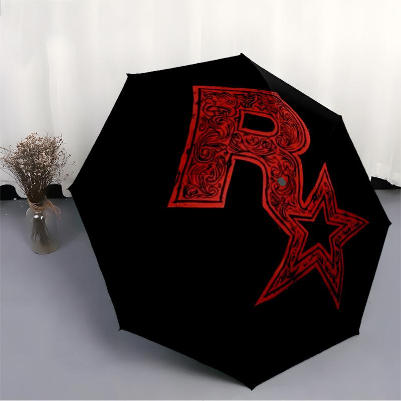 Rockstar Games GTA Automatic Open/Close Windproof Umbrella Folding Umbrella,Portable Compact Perfect Gift for Birthday, Christmas0809192