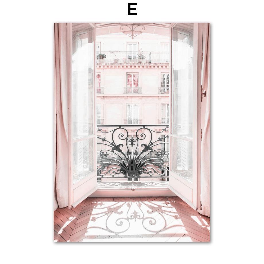 

Розовый цветок розы Парижская башня трамвай воздушный шар настенная живопись на холсте плакаты на скандинавскую тему и принты настенные панно для декора гостиной A4 21X30cm No Framed