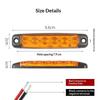 2Pcs Automotive LED Lights 12V/24V Universal Truck Van Side Marker Light Low-Speed LED Trailer Warning Light Rear Side Brake L