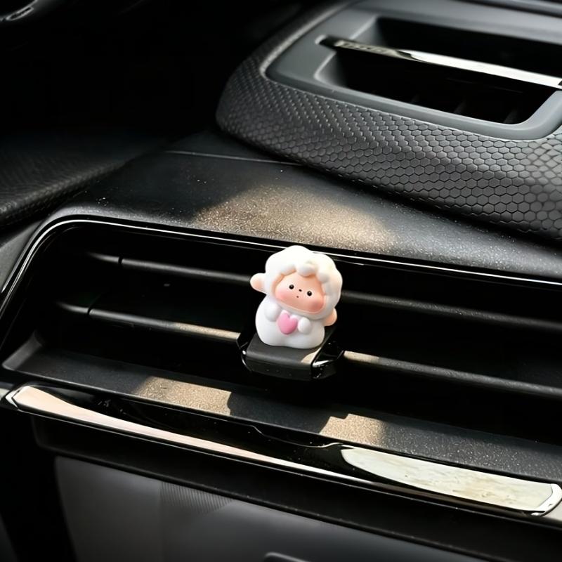 1/6 Pcs Adorable Sheep Car Dashboard Decor Cute Lamb Figurine Auto Center Console Accessory For Women Car Enthusiasts