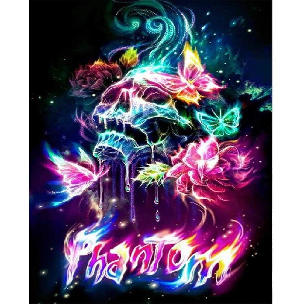 5D Full Drill Diamond Painting Mosaic Rhinestone Butterfly Skull Cross Stitch 5D Full Drill Diamond Painting Mosaic Rhinestone Butterfly Skull Cross Stitch