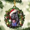 Cute Christmas Acrylic Dog Hanging Decor For Rearview Mirror And Home Spaces