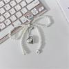 Versatile Fashion Key Chain Accessory Trendy Heart Bowknot Pendant Keychain Simple Keyrings Accessory for Bag Purse