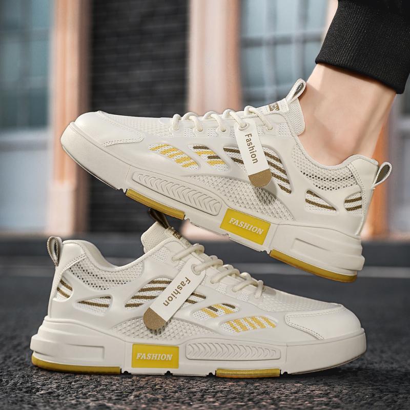 Fashion PARZIVAL Vulcanized Sneakers For Men Trend Casual Mesh Shoe Tenis Trainer Korean Flat Walking Shoes Zapatos Informales De Hombre