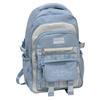 Schoolbag new large-capacity student schoolbag plaid contrasting color college style multi-layer backpack travel junior high school backpack