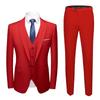 Men's Korean Style Slim Fit Wedding Tuxedo Three-Piece Suit
