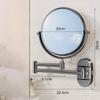 X3 Bathroom suction cup makeup mirror wall hanging telescopic folding mirror, no drilling, rotatable magnifying beauty mirror