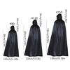 Halloween Hooded Cloak Hooded Robe Cloak Vampires Cosplay Cape 80cm/120cm/150cm Long Cape for Adult Kids