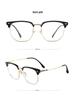 Liliwei Ultralight Semi-Titanium Retro Browline Anti-Blue Light Business Eyeglass Frame.