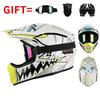 Off-Road Motorcycle Helmet ABS Full Face Dirt Bike With Visor Mask Gloves DOT Certified