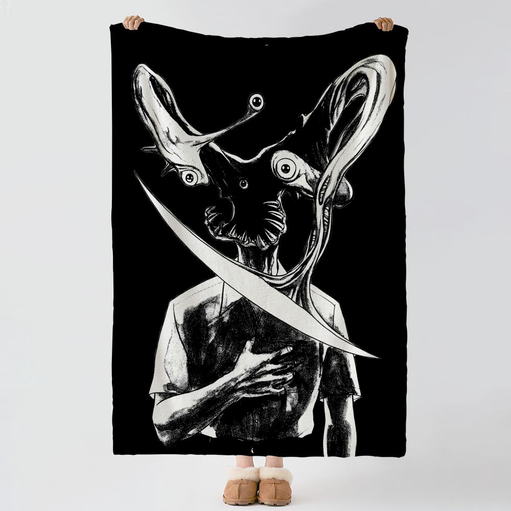 Anime PParasyte Throw Soft Warm Flannel Blanket Multiuse Throw for Bed Sofa Office Air Conditioning Nap Blanket