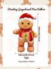 1pc Standing Smiling Gingerbread Man Aluminum Foil Balloon, Suitable for Christmas Party Decoration, Christmas New Year Balloon