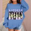 Kids Long Sleeve Printed Neck Sweatshirt Casual Pullover Top