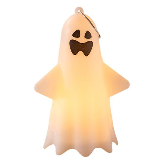 Halloween Spøkelseslys Skummelt Spøkelsesdekorasjon Lysende Spøkelsespynt Hengende Lys for Bord Kaminhylle Veggdekorasjon