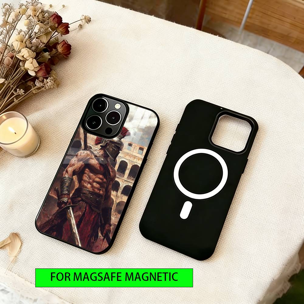Knight Phone Case For iPhone17,16,15,14,13,12,11 Plus,Pro Magnetic For Magsafe Wireless Charging