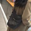 Luxury Designer Cowhide Bucket Bag Large Capacity Retro Leather Shoulder Underarm Handbag