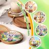 Easter Bunny Dancing Ballet 2D Wooden Coffee Mug Heat Insulation Tea Cup -slipset