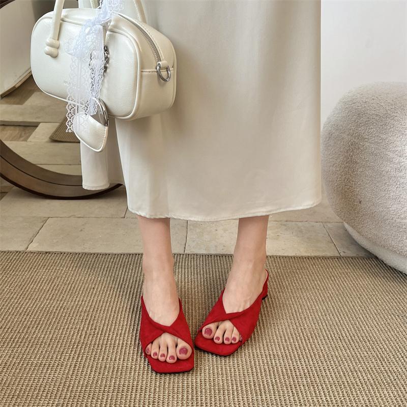 Fashion New Summer Fashion Wedges Heel Flip Flop Concise Round Clip Toe Women Slippers Elegant Dress Slide Shoes