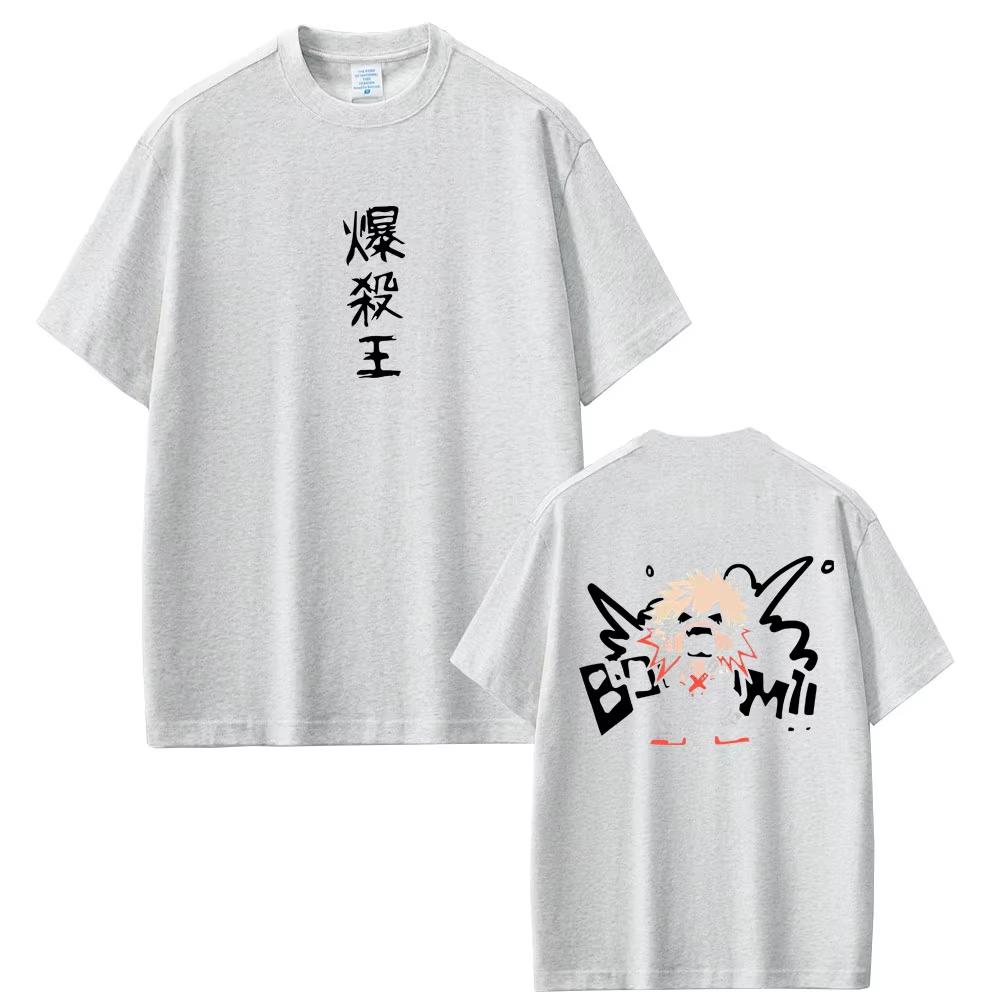 Anime My Hero Academia Bakugou Katsuki Graphic T Shirts Unisex Women Casual Soft Pure Cotton Tshirt Male Unisexga Funny Tshirt