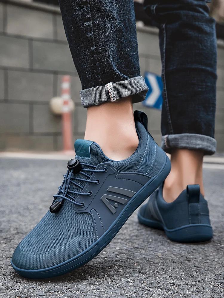 Fashion New Unisex Wider Shoes Breathable Mesh Men Barefoot Wide-toed Shoes Brand Flats Soft Zero Drop Sole Wider Toe Sneakes Plus Size