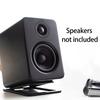 Universal Fit Heavy Duty Speaker Mount For Desktop HIFI Systems Tool Less Quick Assembly 15 Degree Angled Base