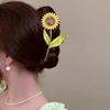 Hibiscus Camellia Flower Hairpin Large Size Grab Clip Female Summer Shark Clip Headdress Pearl Hairpin