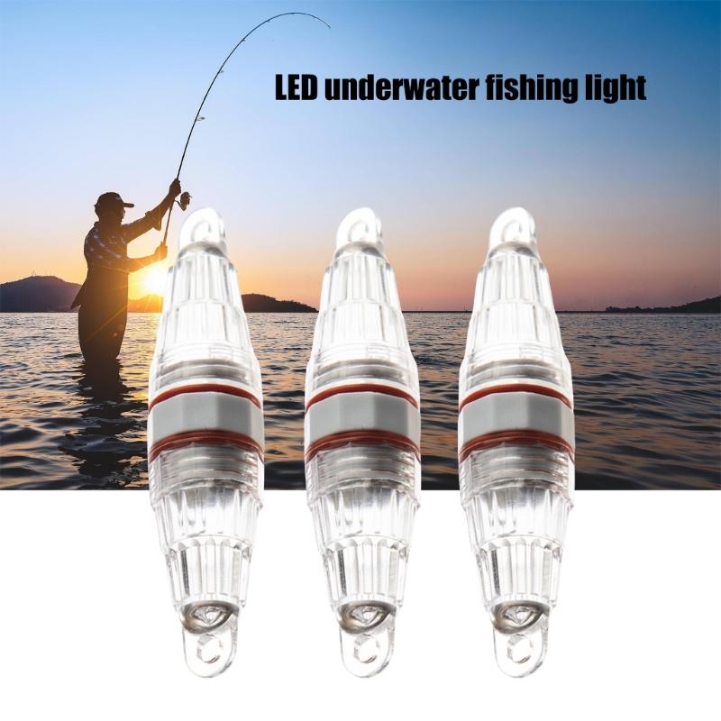 Double Head LED Light Underwater Light Fishing Flashing Light 3In Deep Drop Attractive Light Baits Lure Lamp