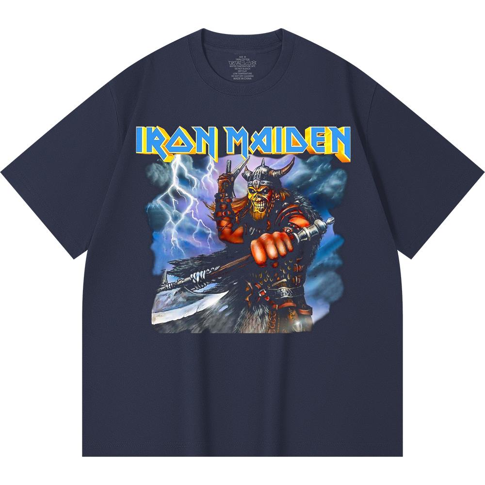 230 Gsm 100% Cotton Heavy Metal T-Shirt  Rock Band Popular Music Print Unisex Heavy Cotton T Shirt