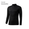 Unisex White Long-Sleeve Thermal Top - Korean Style Half Turtleneck for Autumn/Winter