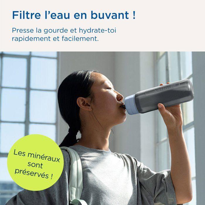 Gourde filtrante - Brita - Active - 0.6L - Filtre charbon actif - 2 microdiscs inclus