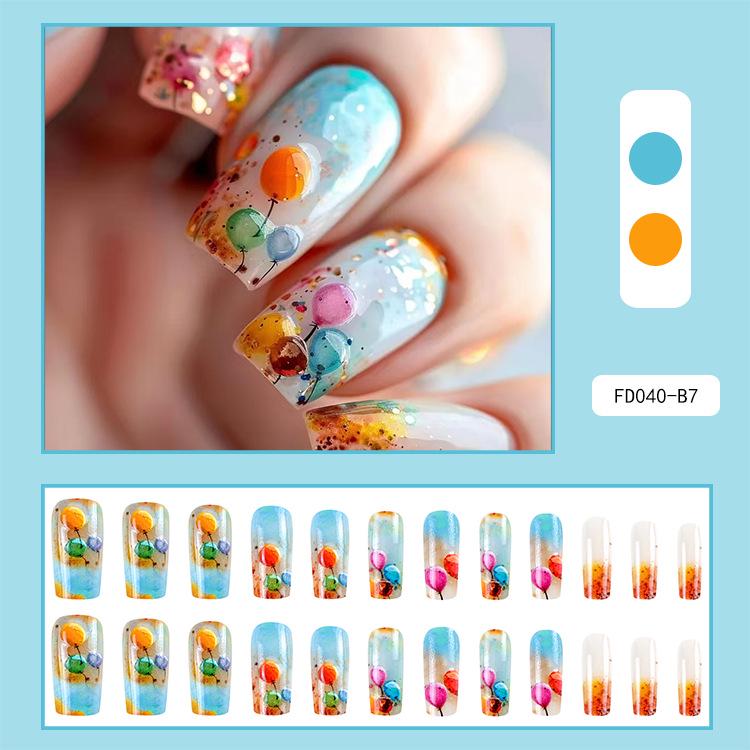 French Rhinestone Handmade Press-On Nail Tips