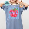 Comfort Colors Pre-K Teacher Apple Shirt, Striped Back To School Tee