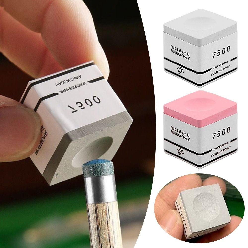 Čtvercový TP7500 Kulečníkové křídy Růžová/Šedá Protiskluzové Snooker Neutrální Kulečníkové křídy Jemný prášek Kulečníkové křídy Příslušenství ke kulečníku