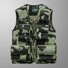 Men's Outdoor Sports Leisure Fishing Windproof Breathable Leather Vest Spring and Autumn Outdoor Sleeveless Camouflage Vest