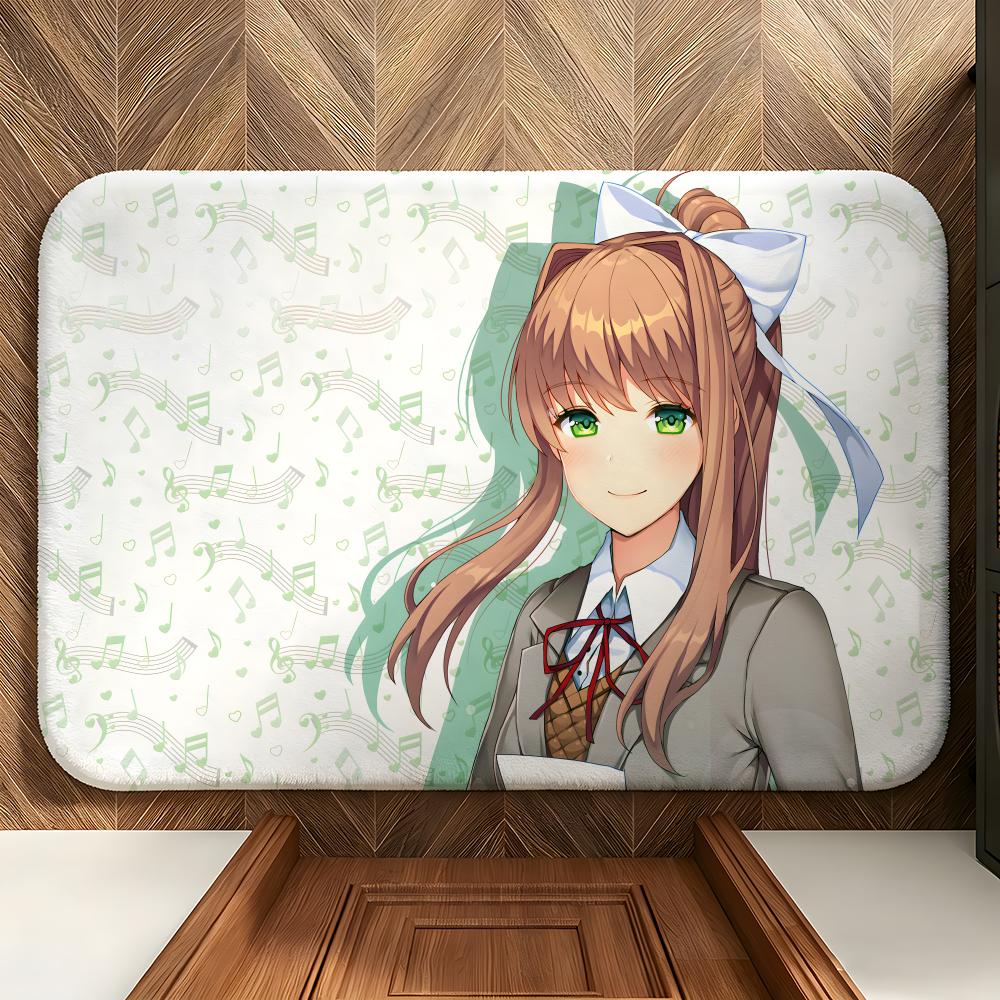 Game D-Doki D-Doki Floor Mat Soft Flannel Floor Mat  Suitable for Entryways, Living Rooms, Bedrooms, and Bathrooms