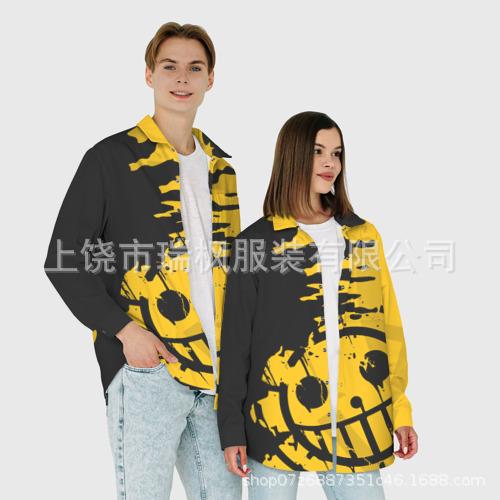 [New customer discount] 2025 spring and autumn day man ONE PIECE digital printing men s and women s sports loose long-sleeved shirt s (quality higher than peers)