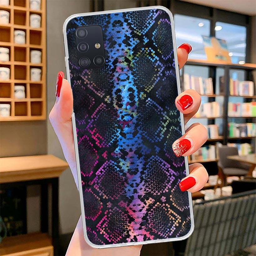 

Pink Snake Skin Printing Drawing Cover Phone Case For Samsung Galaxy A12 A22 A32 A52 A72 A02S Phone Case Note 20 Ultra 10 S10 Pl Samsung A31