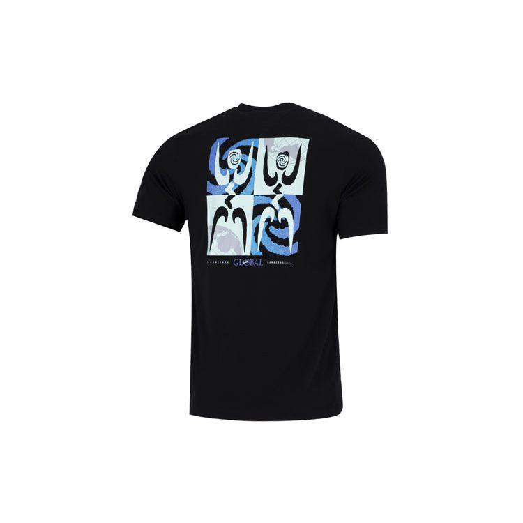 Nike T Shirts Men's Black Crew Neck Moderate Straight Fit DQ1070-010