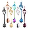 Stainless Steel Spoon Coffee Spoon Shape Music Theme Tea Mixing Spoon Small Ice Cream Dessert Spoon